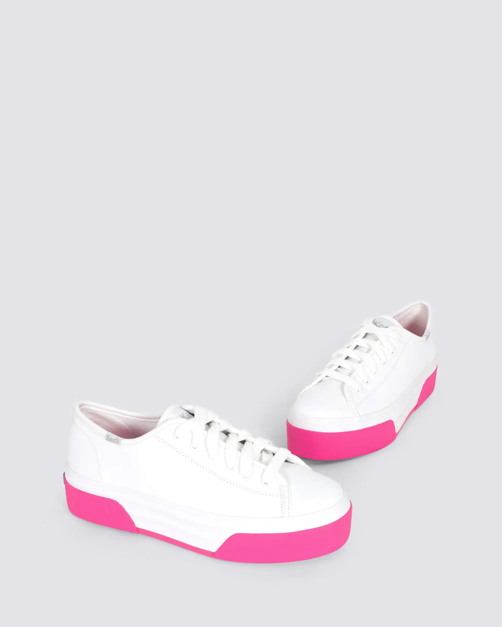TRIPLE UP LEATHER WHITE/PINK