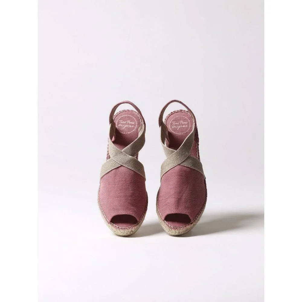Vegan Peep Toe Wedge Espadrille