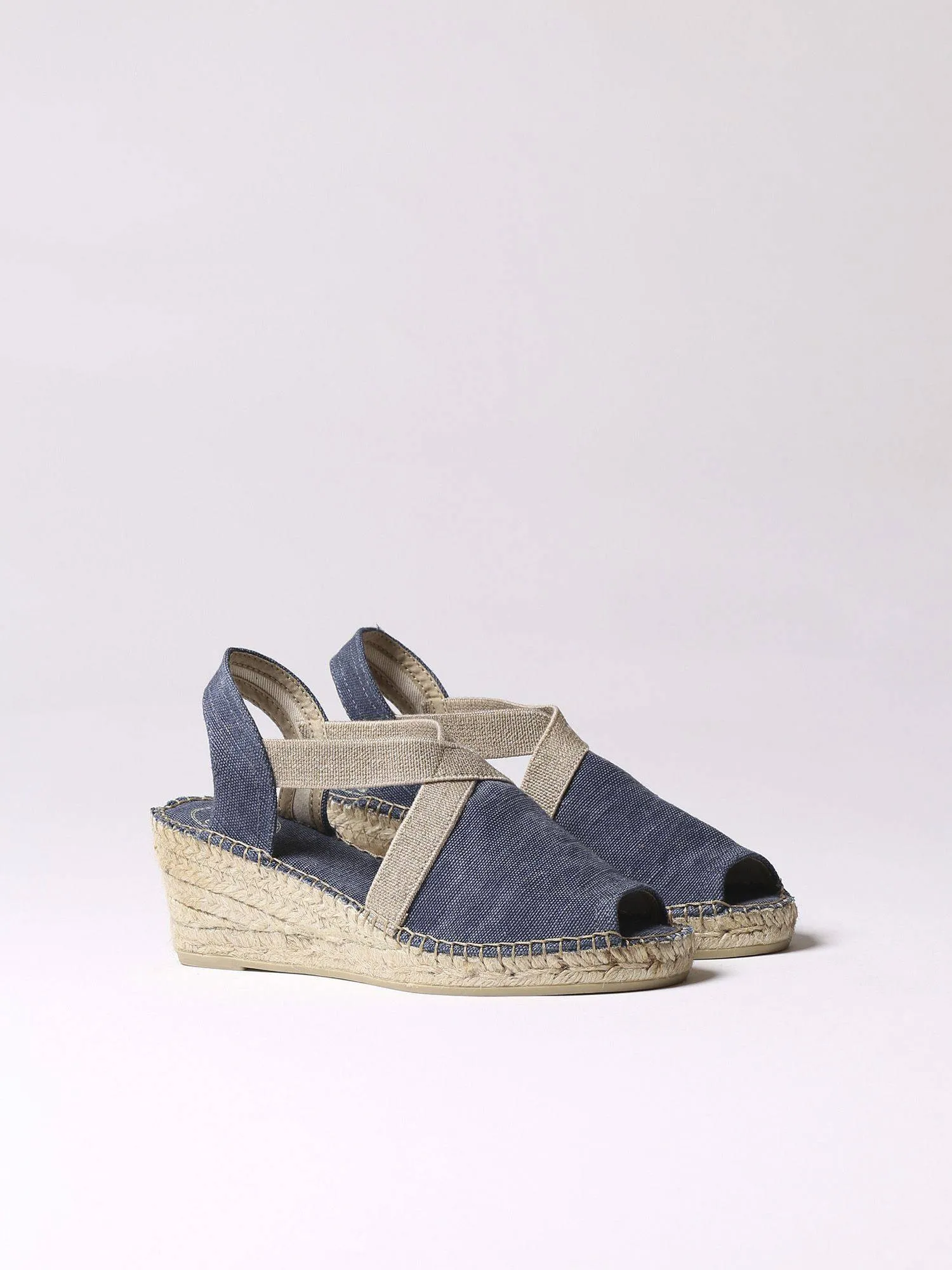 Vegan Peep Toe Wedge Espadrille