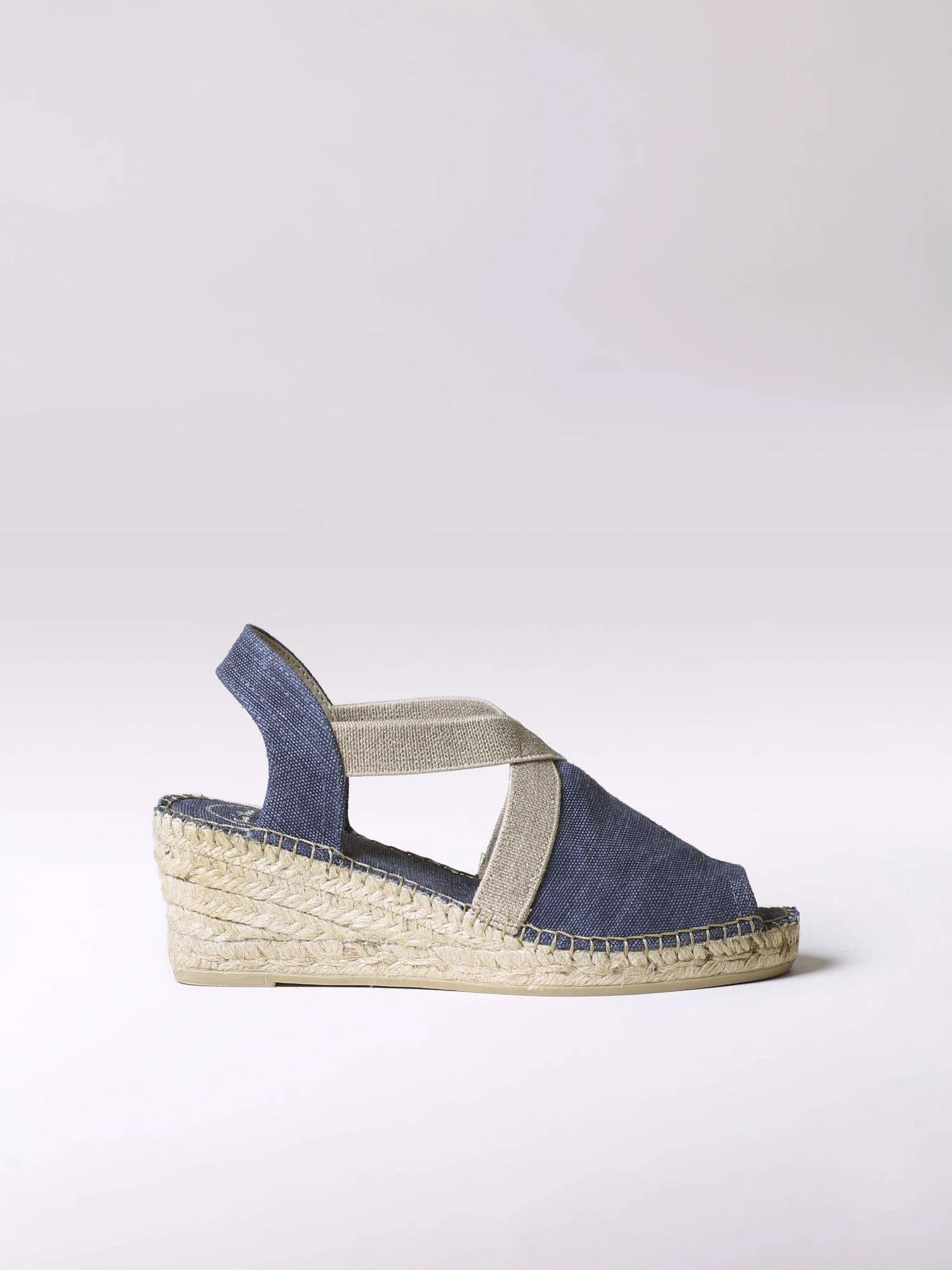 Vegan Peep Toe Wedge Espadrille