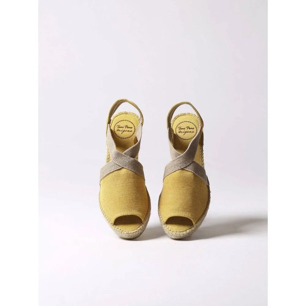 Vegan Peep Toe Wedge Espadrille