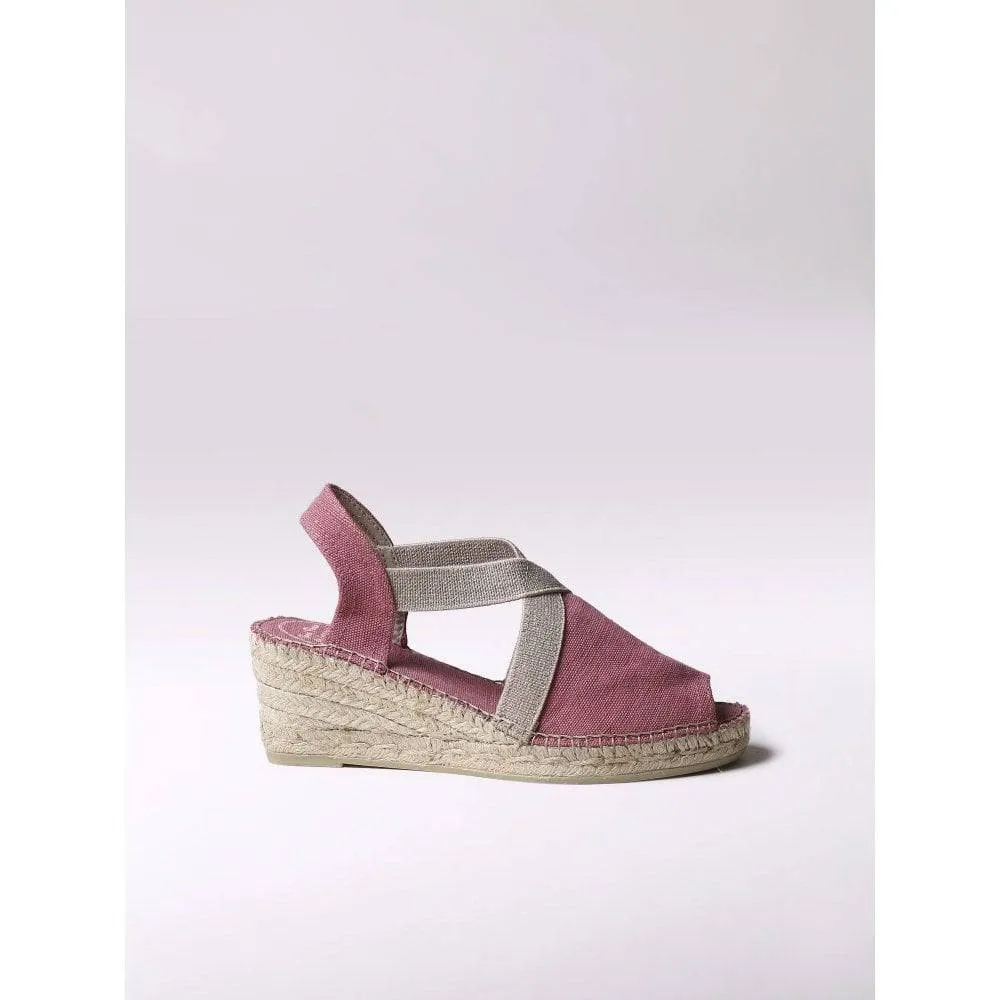Vegan Peep Toe Wedge Espadrille