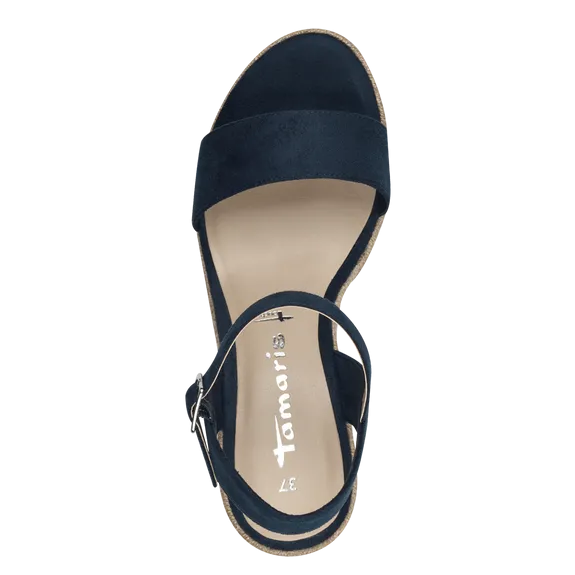 Wedge Sandal - Navy