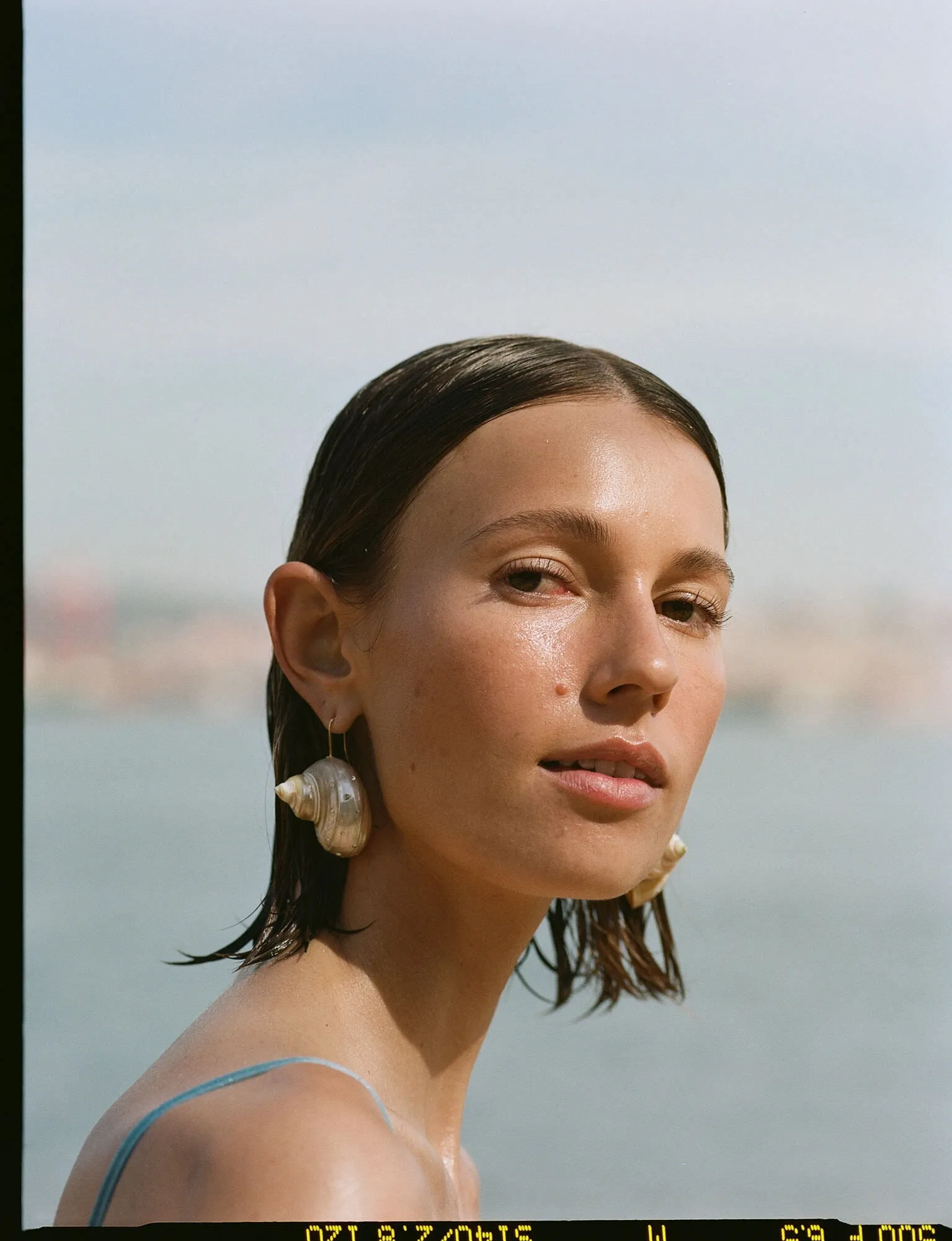 White Sundial Earrings