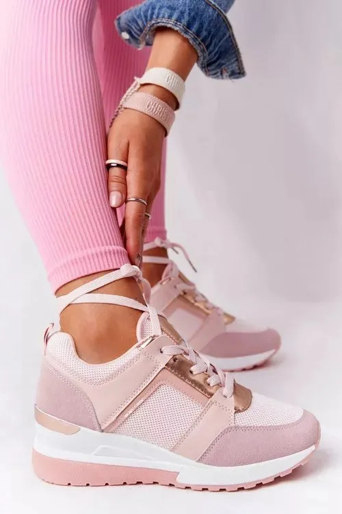 Women's Lace-Up Wedge Casual Sneakers