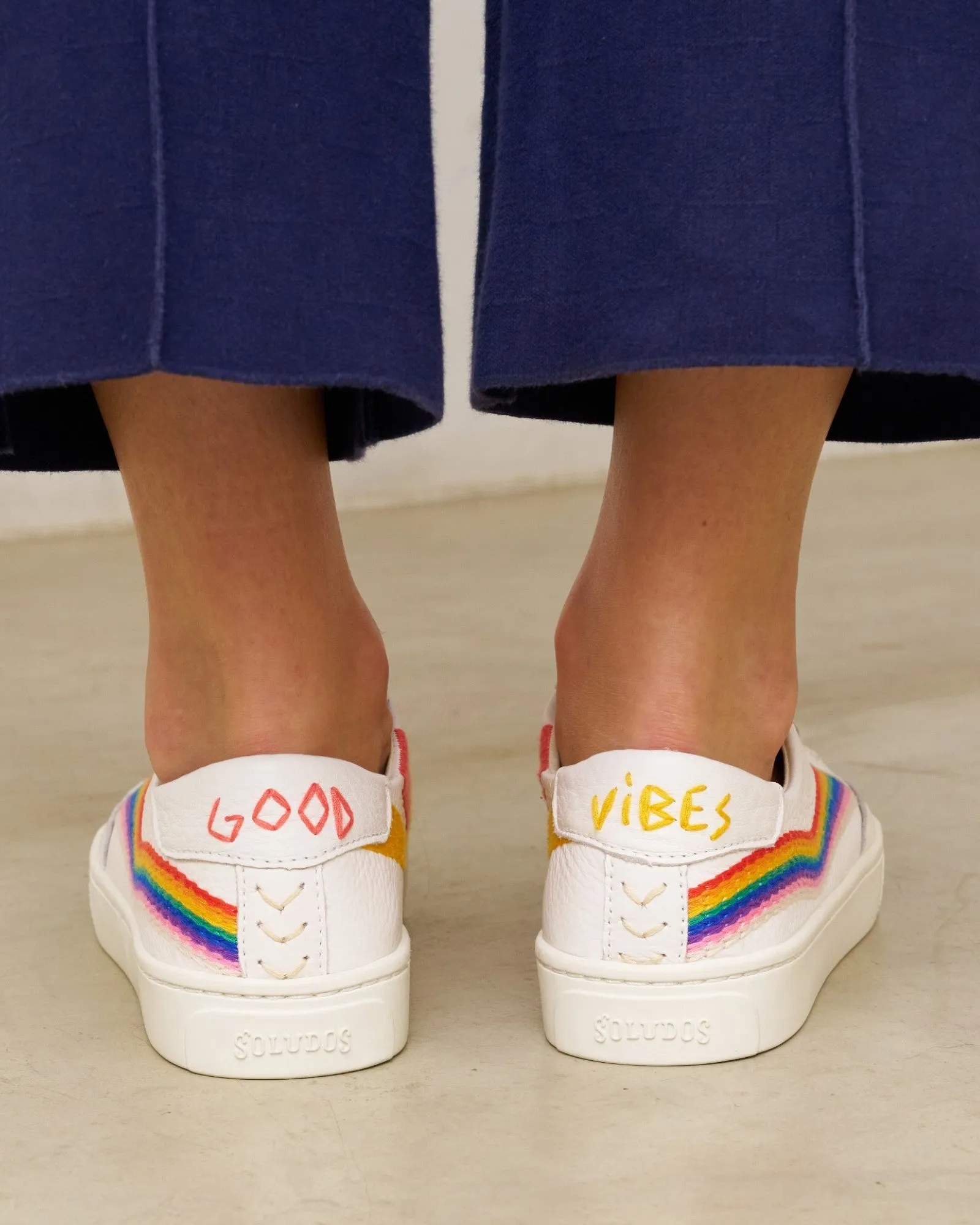 Womens_Sneakers_The Ibiza_Embroidery_Oasis White - Rainbow Wave
