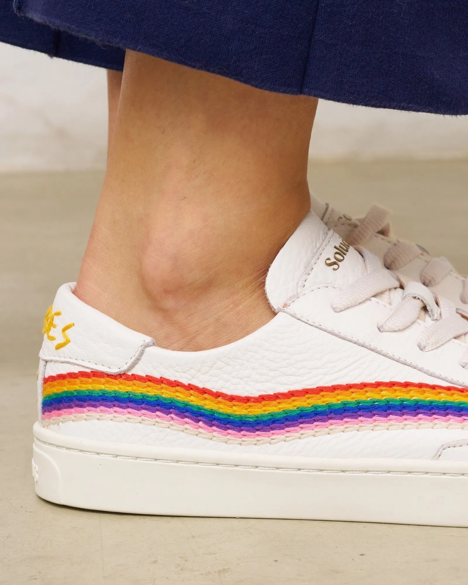 Womens_Sneakers_The Ibiza_Embroidery_Oasis White - Rainbow Wave