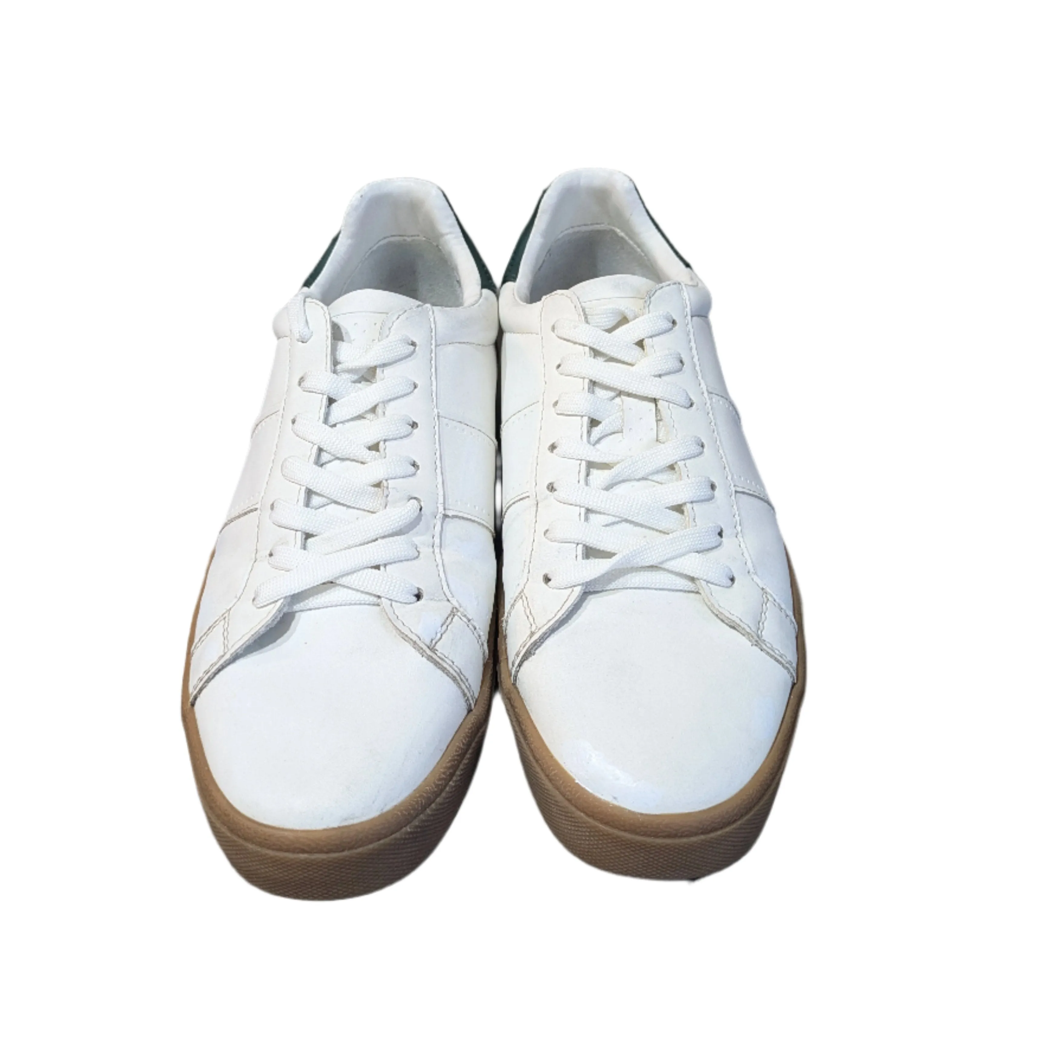 Zara Chunky Sole Men's Sneakers - White with Green Back